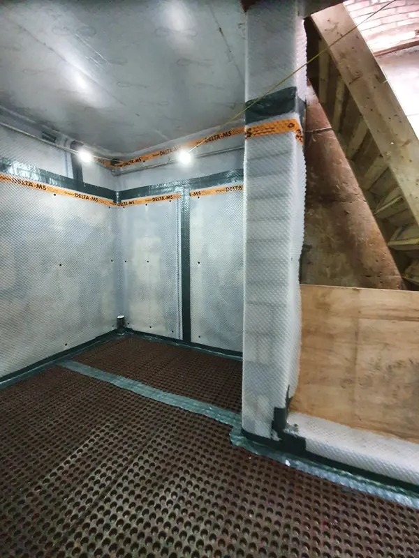 Basement — Drain Membrane & Waterproofing.