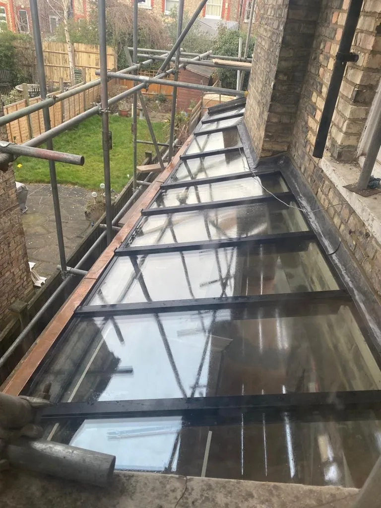 Rear Extension — Steel Beams, Matched Brickwork & Glass Roof. in Hornsey N8 — photo 8